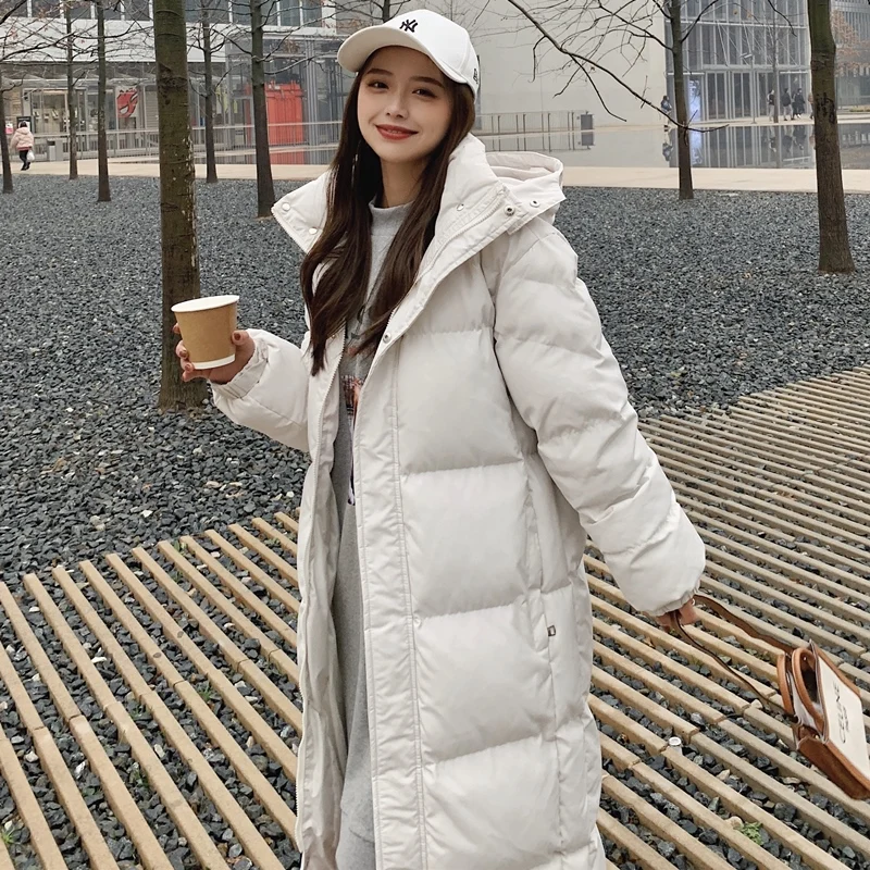 Piumino donna coreano sciolto inverno cappotto spesso di media lunghezza 2023 nuovo abbigliamento invernale