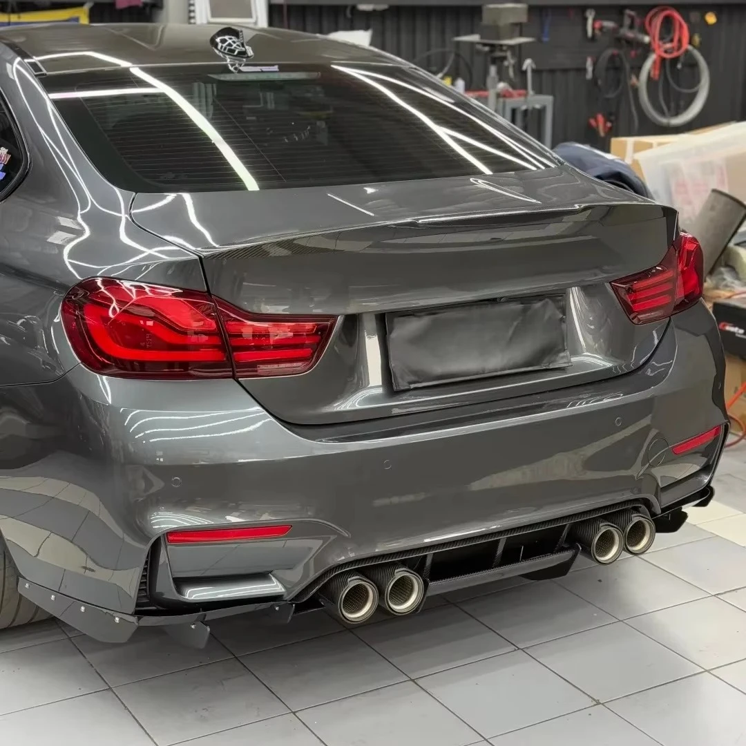 Vari Style Carbon Fiber Rear Diffuser Underboard With Lip for BMW M3 M4 F80 F82 F83
