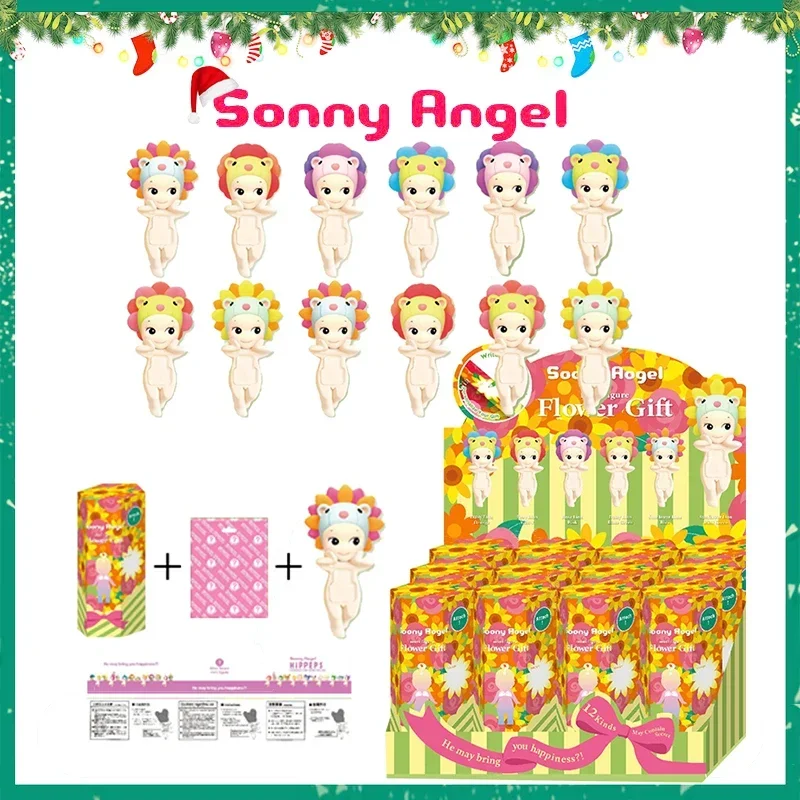 Sonny Angel Blind Box Flower Anime Figures Ornaments Fans Dolls Christmas Gift Desktop Ornament Christmas Birthday Toy Gifts