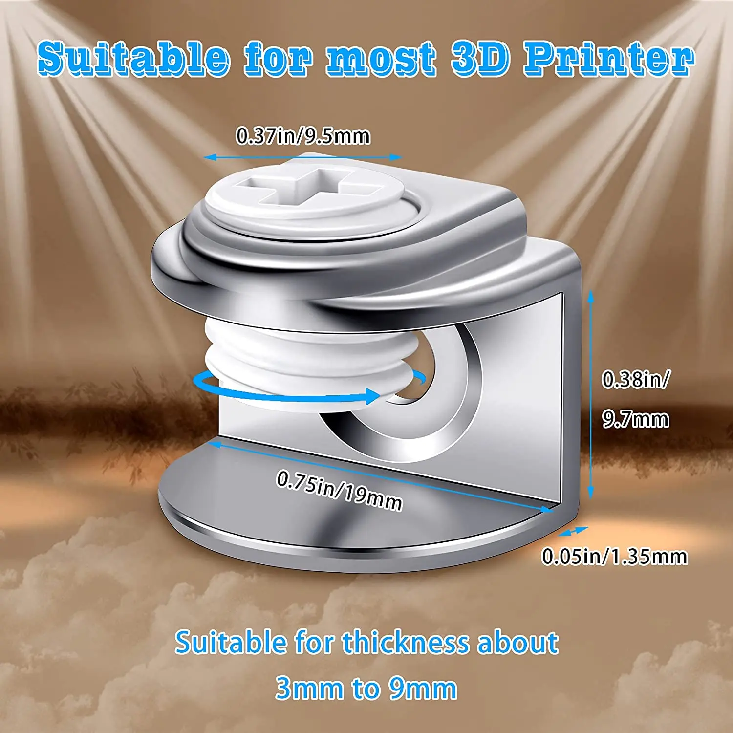 قابل للتعديل الفولاذ المقاوم للصدأ المشبك ل أندر 3 برو ، مقاطع السرير الساخن ، ملحقات طابعة ثلاثية الأبعاد ، V2 ، CR-20 ، CR-10S ، الزجاج ، 12 قطعة ، 4 قطعة