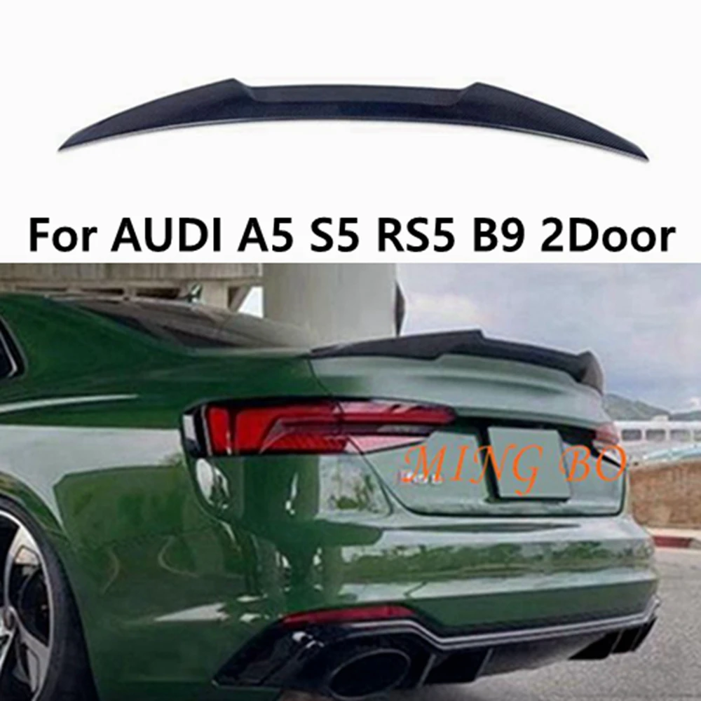 

For AUDI A5 S5 RS5 B9 2Door Sportback M4 Style Carbon fiber Rear Spoiler Trunk wing 2017-2021 FRP Forged carbon