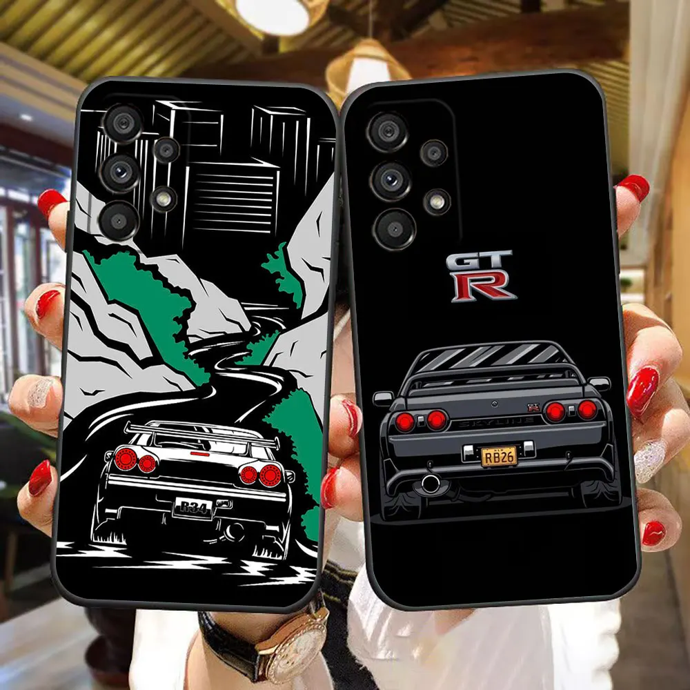 

N-Nissan Skyline R34 Sport Cars Phone Case For Samsung A14 A16 A22 A23 A26 A32 A34 A35 A36 A51 A52 A53 A54 A55 A56 A71 A73 Case