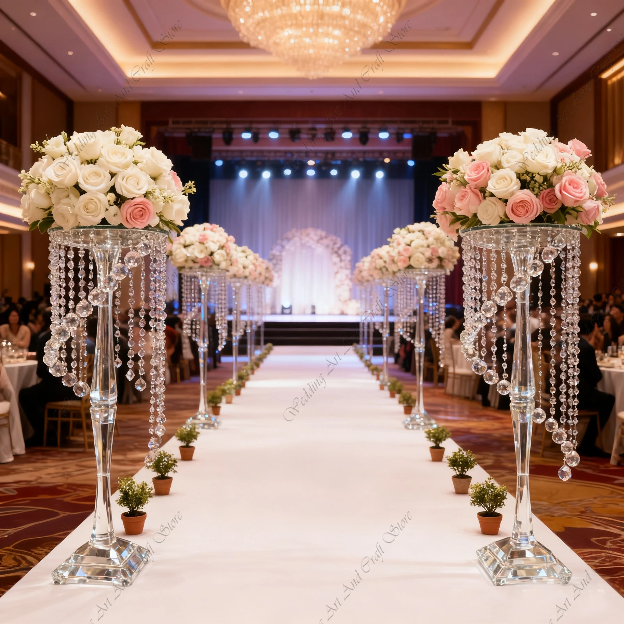 

4 шт. металлические подставки для торта/десертов F30 D60-100см, цилиндрические, из стекла и хрусталя, для свадеб, высокие, акриловые, для цветов, hh806