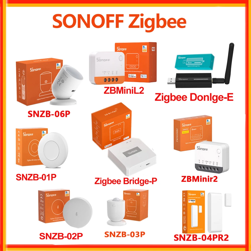 SONOFF Zigbee Bridge PRO ZBBridge Dongle-E SNZB01P SNZB02P SNZB03P SNZB04P SNZB06P Sensor ZBmini L2 ZBMinir2 Zigbee Smart Switch