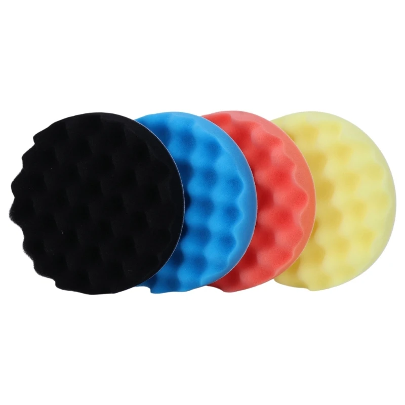 4Pcs 6inch Buffing Polishing Sponge Pads For Car Polisher Buffer