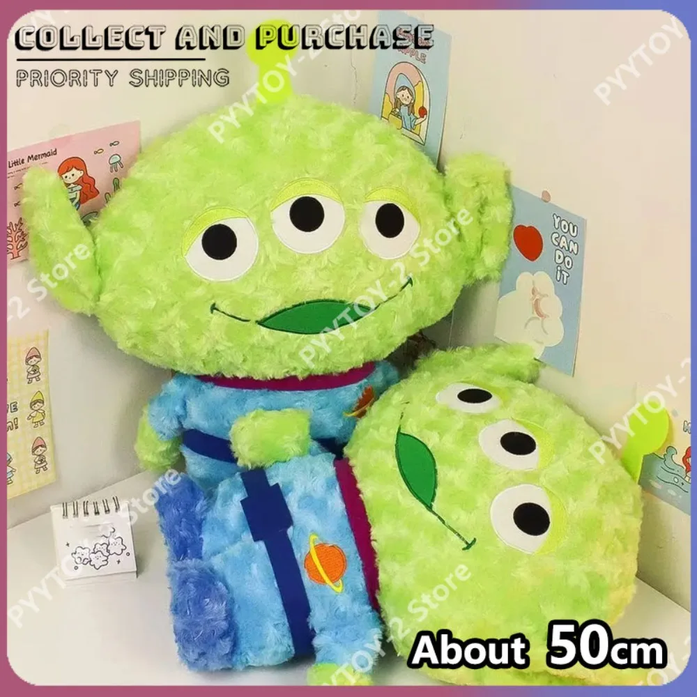 

50cm Alien Plush Dolls Toy Story Three Eyed Plush Toys Home Decoration Cute Cartoon Anime Companion Stuffed Pillow Doll Gifts