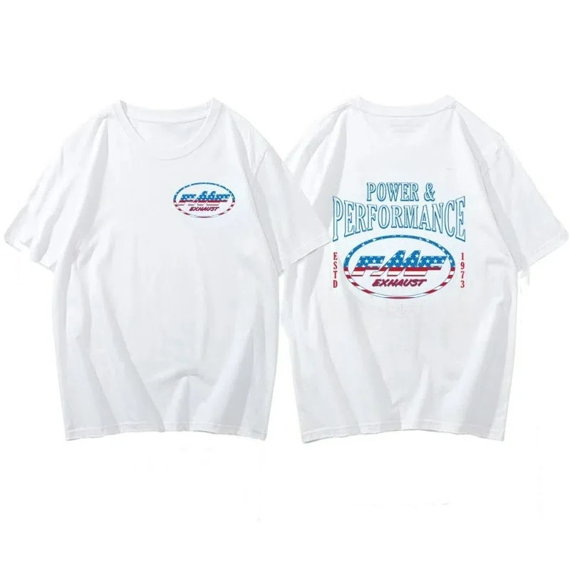 

Racing Exhaust Hot-selling Harajuku T-shirt Fashionable Men's Sports Fitness Pure Cotton Short-sleeved Cool Casual Versatile Top
