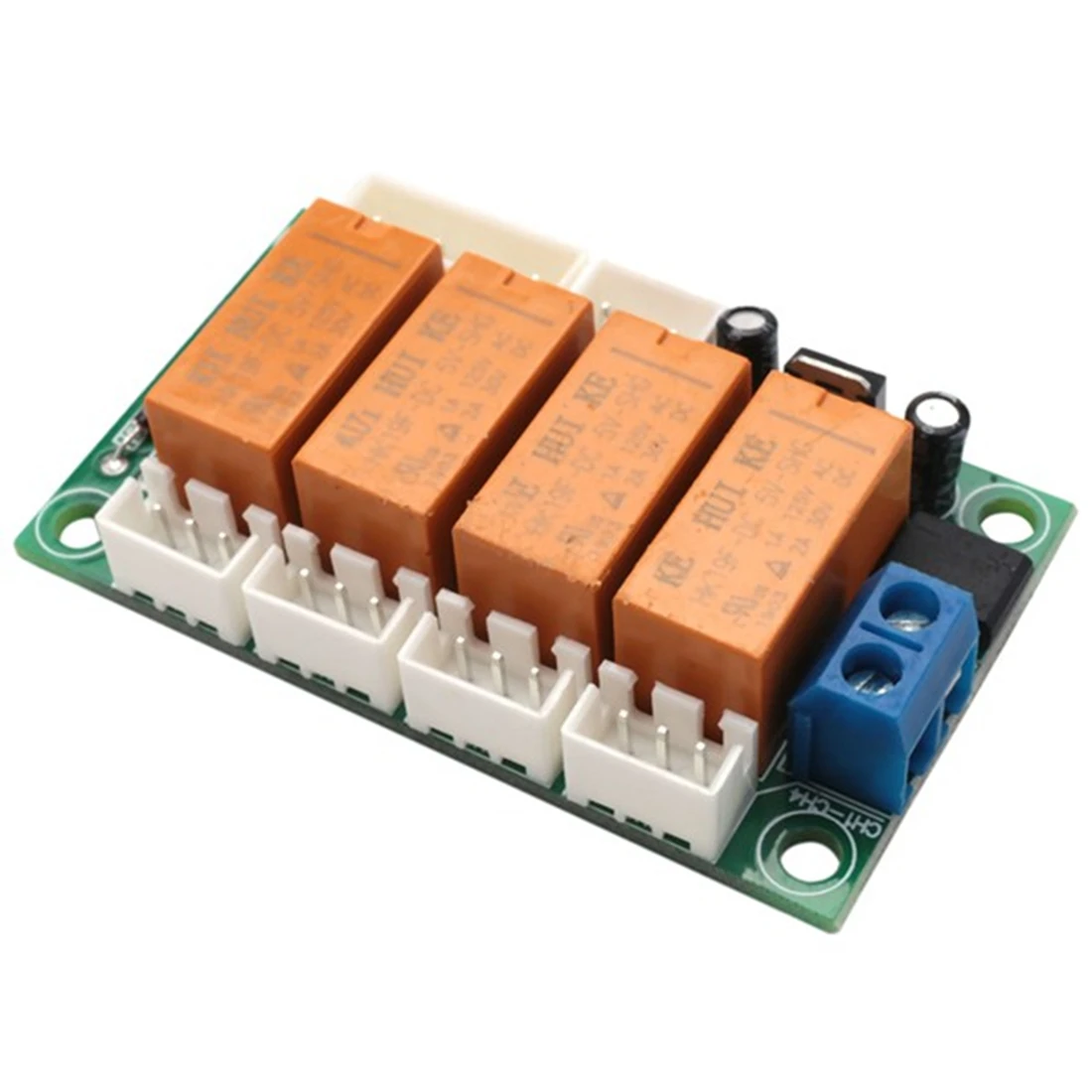 New Relay 4-Way Audio Input Signal Selector Switching RCA Audio Input Selection Board of Rotary Switching