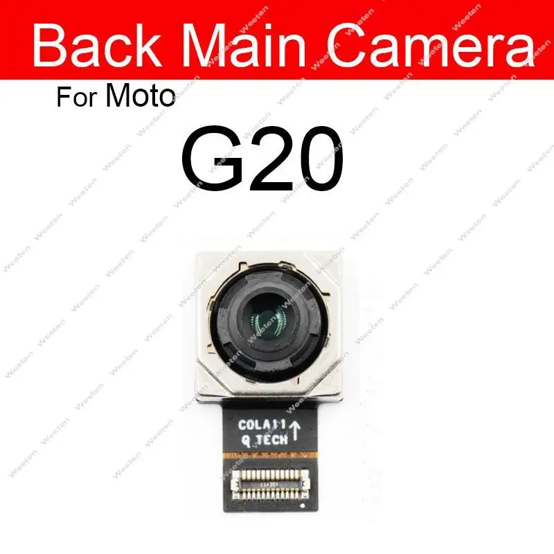 Front Rear Main Camera For Motorola MOTO G60 60S G50 G30 G20 G10 Front Selfie Facing Back Primary Camera Flex Cable Parts