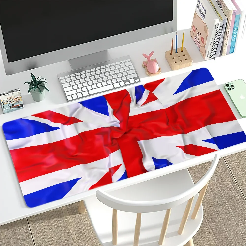 CIFBUY Union Jack UK Flag Large Desk Mat, Classic British National Flag Non-Slip Rubber Extended Keyboard Mousepad Office Gaming