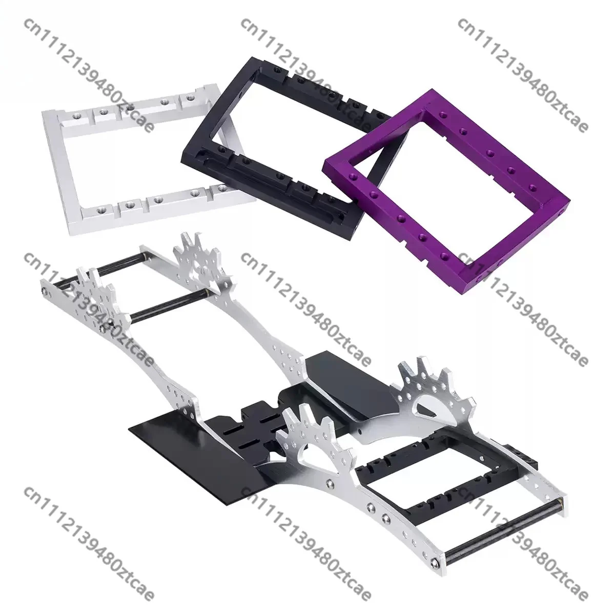 CNC Aluminum Alloy Main Frame Double Servo Bracket LCG Chassis Upgrade Parts For 1/10 RC Crawler