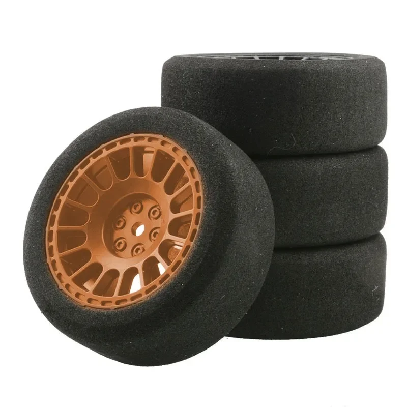 

12mm hex RC Racing Cars Accessories 4Pcs Set Racing Foam Tire Wheel Rim Set For HSP HPI 1/10 On-road RC Car