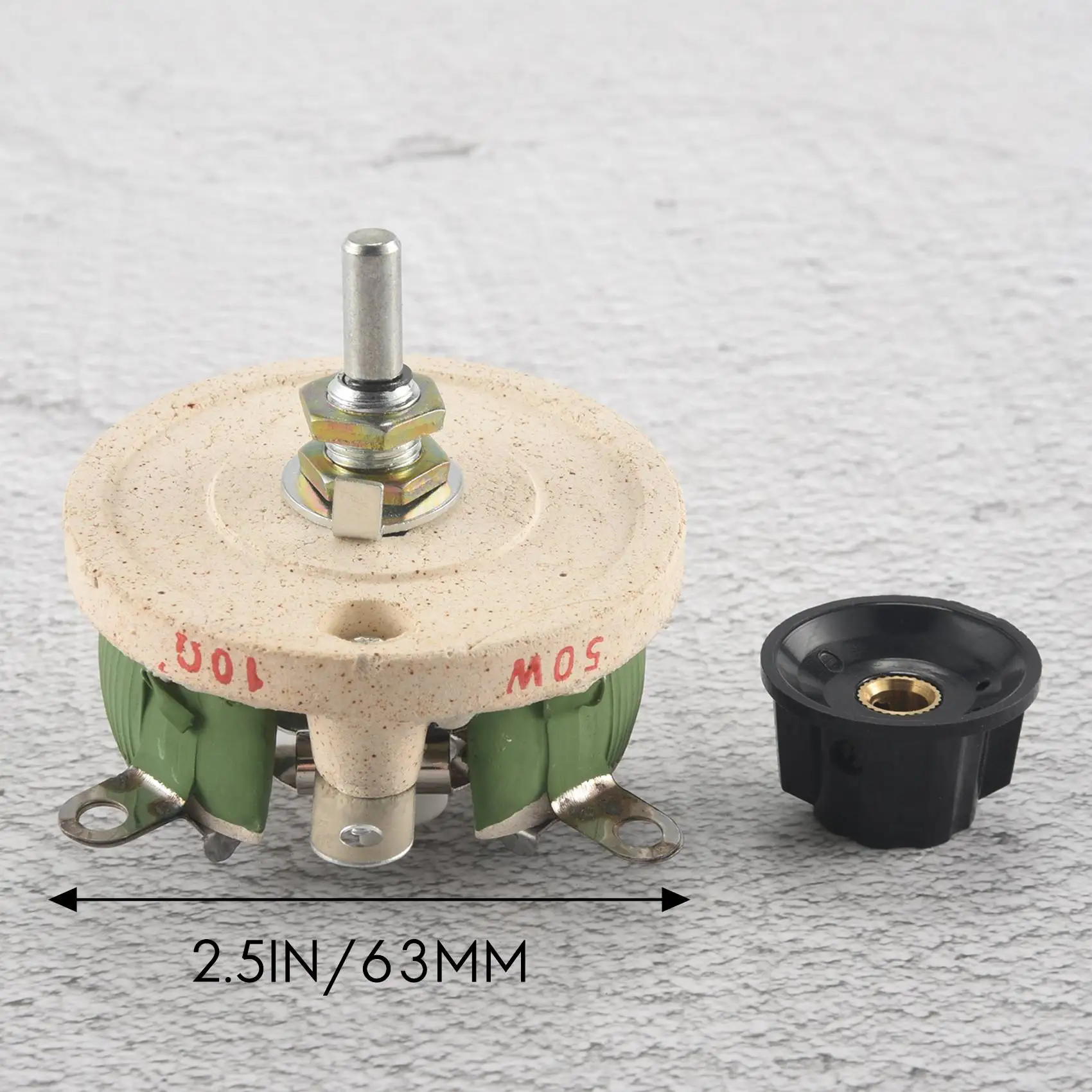 Potensiometer Variabel B64C 50W 10 Ohm, Resistor Taper Pot, Rheostat