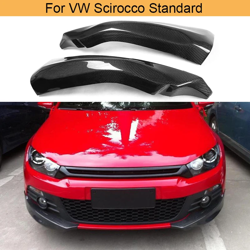 

Сплиттеры переднего бампера автомобиля для Volkswage Scirocco Standard только 10-13 без R, сплиттер для переднего бампера, спойлер, фартук из углеродного волокна