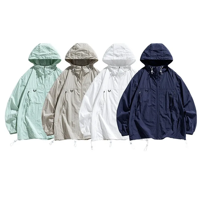 屋外釣りレジャー-uv-耐性パッチワークジャケット男性用トレンド軽量通気性長袖日焼け防止服
