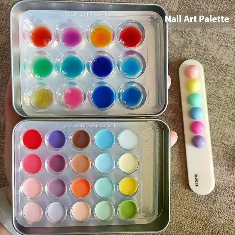 لوحة ألوان أظافر لتزيين الأظافر عالية الشفاف أو لوحة طلاء جل خلط لوحة رسم لوحة عرض مانيكير #1