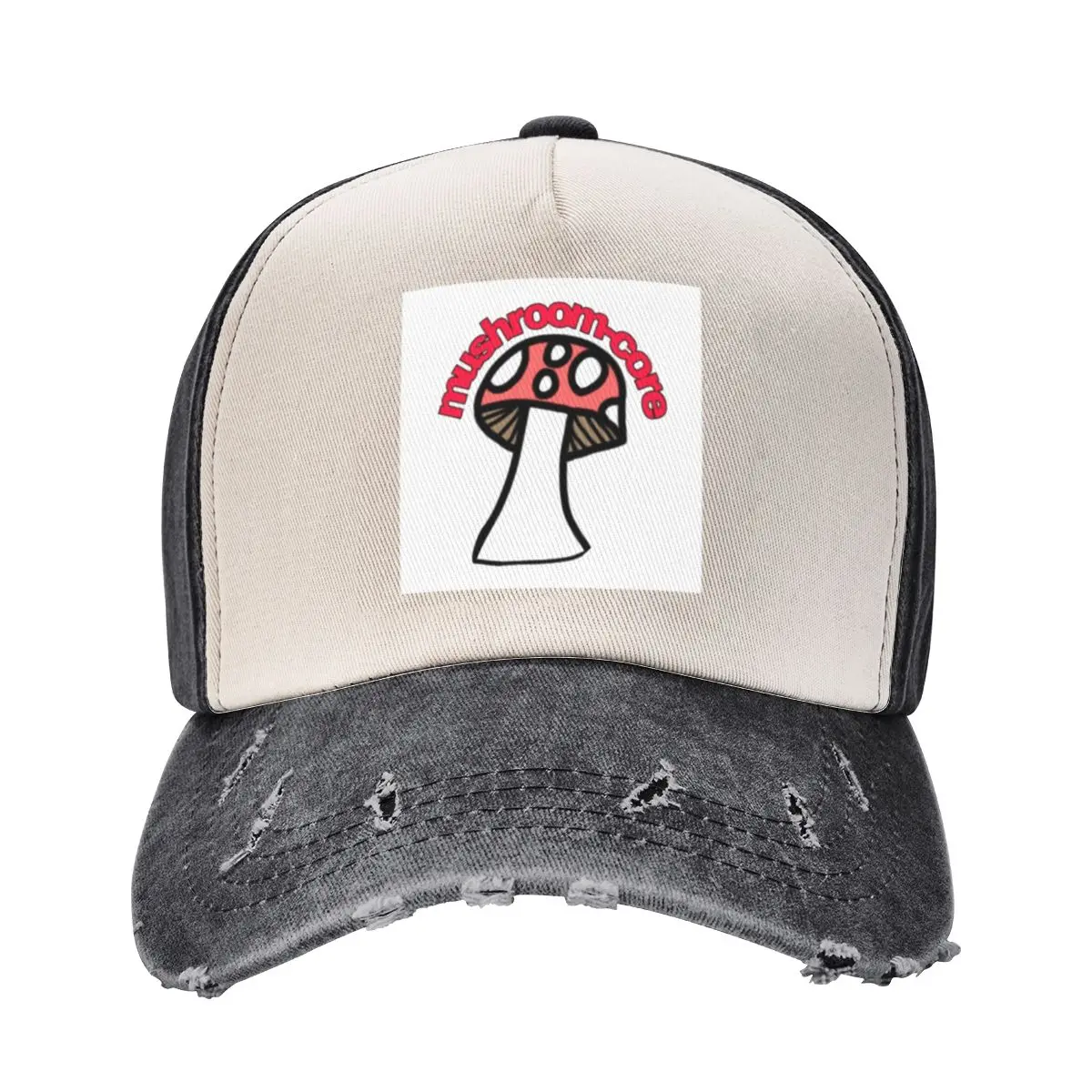 Mushroom-core logo Baseball Cap Beach Bag Horse Hat Hats For Men Women's