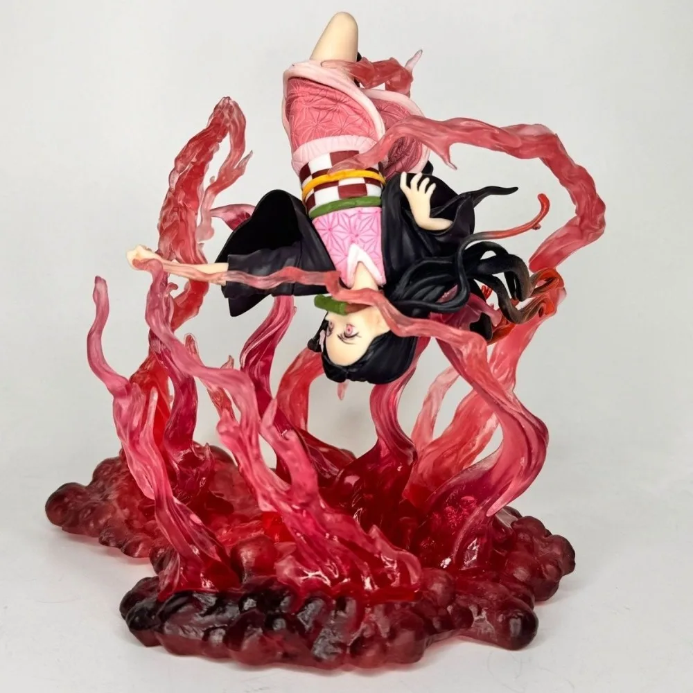 16cm/6.29in Anime Demon Slayer Figure Kamado Nezuko Action Figures Pvc Statue Desktop Ornamen Collection Model Toys Gifts view 4