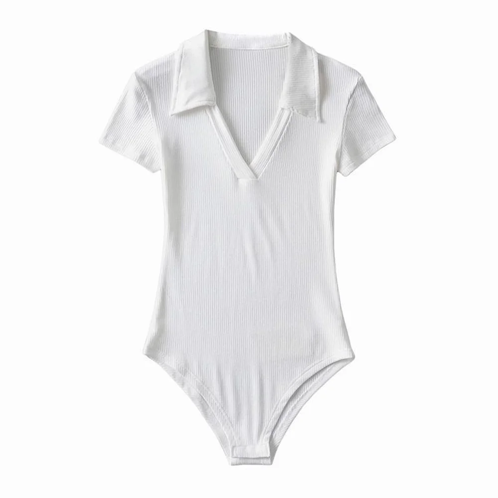 جديد إمرأة ارتداءها الملابس الداخلية ملابس خاصة قصيرة الأكمام سليم صالح مثير بذلة عادية الأساسية الأعلى Bodycon الخامس الرقبة Hotsweet قميص