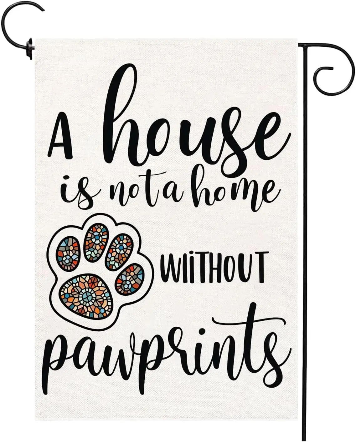 Funny Dog a House is not a Home without Paw Garden Flag Yard Porch House Flag Double-Side For Home Outdoor Yard Patio Lawn D AAS
