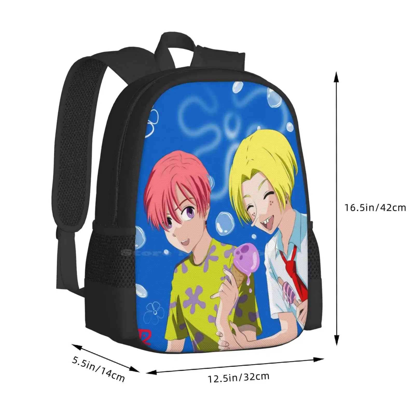 Hot Sale Backpack Fashion Bags Bikini Bottom Jelly Fish Ice Cream Sea Beach Square Pants Funny Squid Ward Patrick Star School