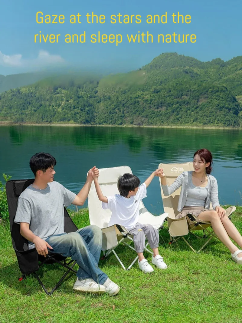 Portable Outdoor Folding Chair Adjustable Lightweight Camping Stool Ultra Light Foldable Seat for Hiking Travel Fishing Beach image 2