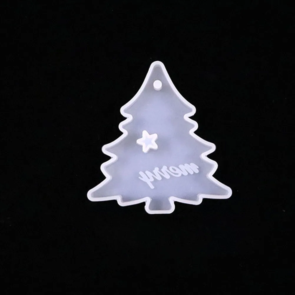

4 Pcs Crystal Epoxy Mold Pendant DIY Listing Manual Handmade Mould Silica Gel Christmas Hanging Simple Creative