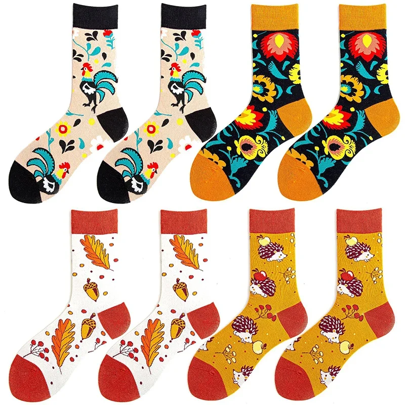 2024 New Original Designer Men's Socks Animal AB Socks Fashion Men Spring and Autumn Colored Cotton Women Gift Sock for Girl