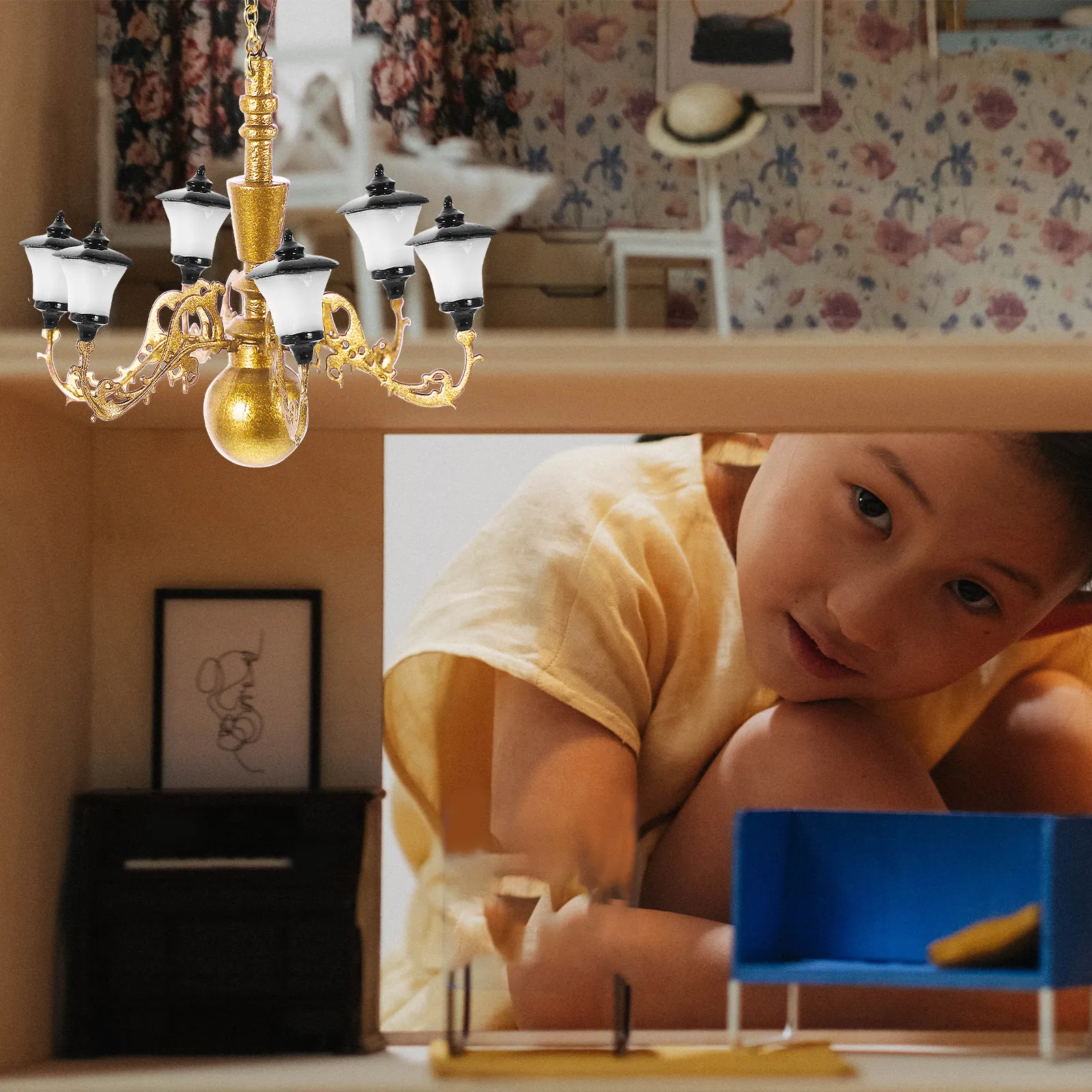 

Miniature Lamp 1 87 Scale Durable Solid Material Fine Workmanship Landscape Decoration Miniature Furniture Ornaments Tiny House