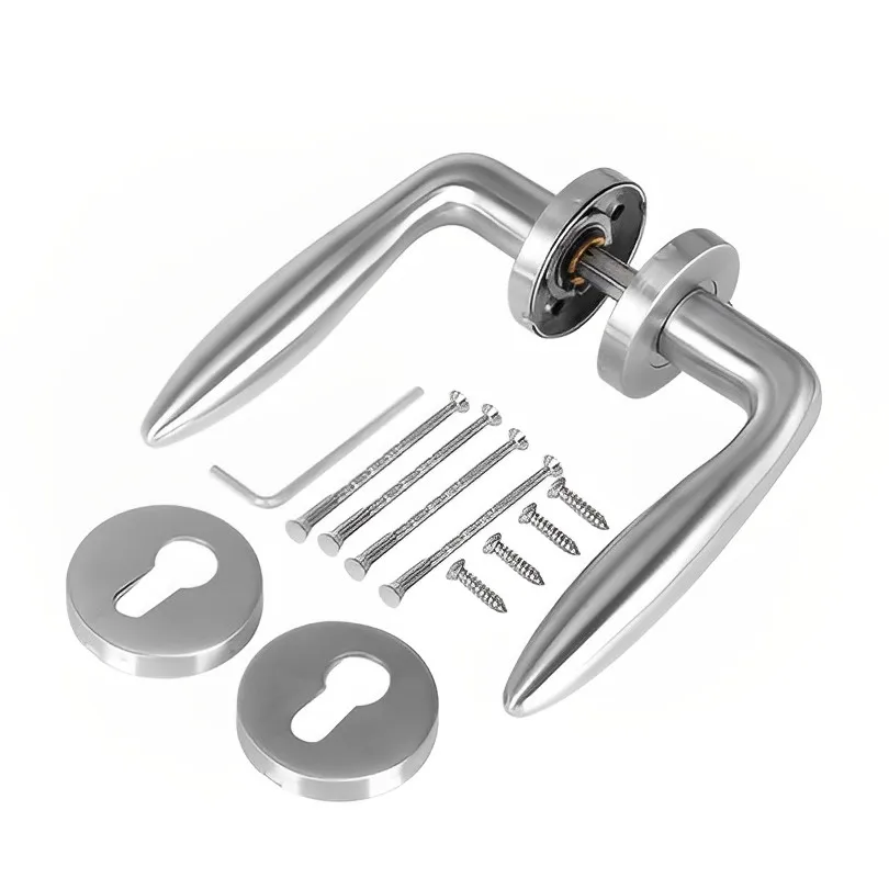 60mm Stainless Steel Mute Center Distance Door Handle Lock for Room Door / Bedroom Door with Serviceable Adjustable Latch