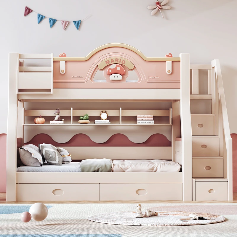 

Cute Storage Kids Bunk Bed Drawers Nordic Up Down Stairs Room Children Bunk Bed Luxury Modern Cama Infantil Bedroom Furniture