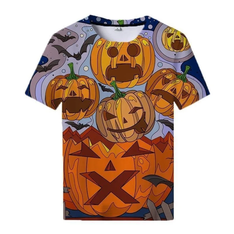 

20.24 Million Holy Day Pumpkin Head Element 3D Printed Children's T-Shirt Short Sleeve Men's Personality Casual Trend Sweatshirt