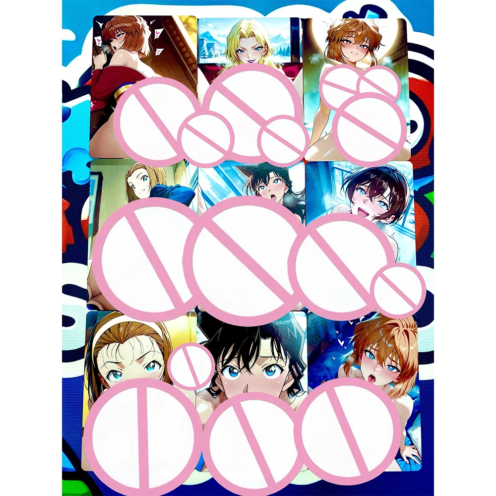 

9PCS/Set Detective Conan Cards Rare Sexy Ran Mouri Anime Swimsuit Edition Nude Card Toy&Hobby Birthday Gift For Collectors