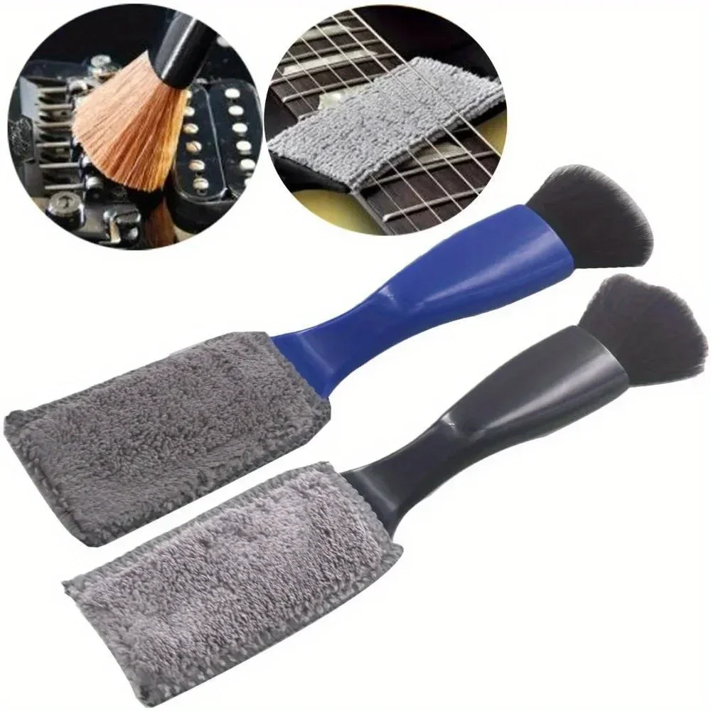 1PC String Fingerboard Cleaning Dust Removal Brush Guitar Care Brush, Double Head Musical Instrument Accessories