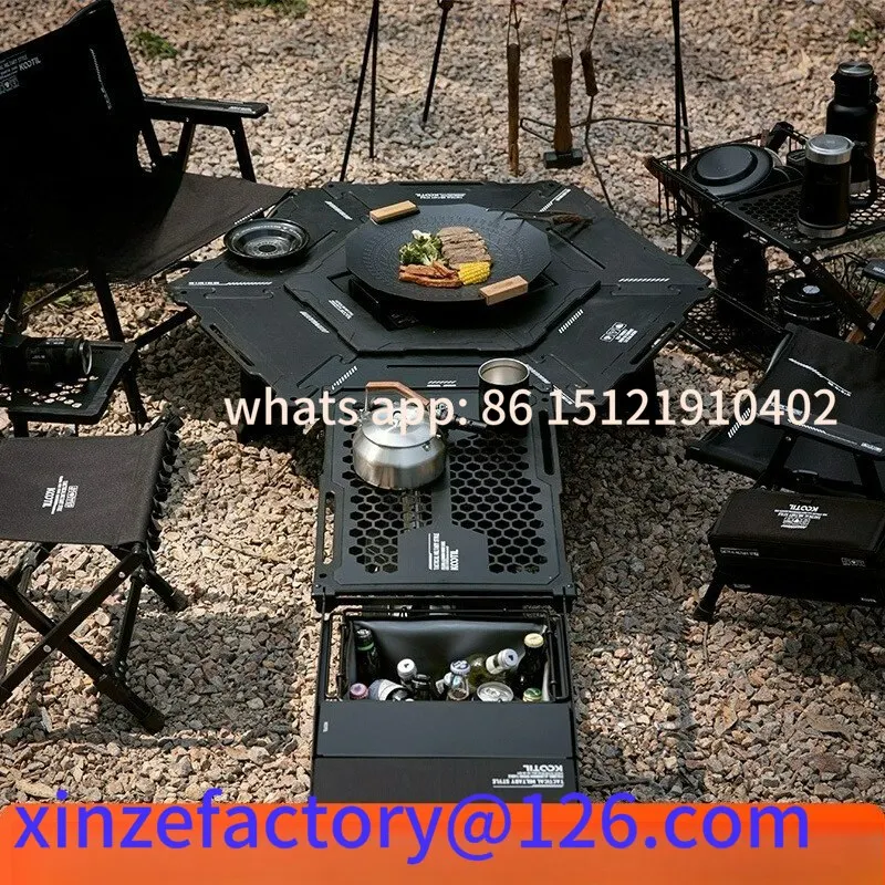 

Be suitable for outdoor camping fireplace folding table customizable