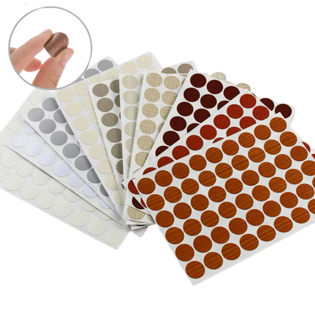 10set-5400pcs Self Adhesive Decorative Films Furniture Screw Cover Caps Sticker Wood Craft Desk Cabinet Ornament