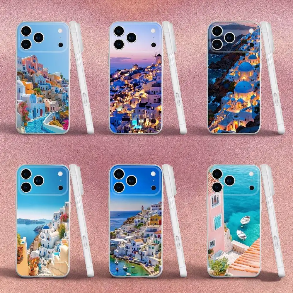 

Santorini Greece Summer Phone Case For iPhone 17,16,15,14,13,12,X,XS,Pro,Max,Plus,E,Air,Mini with Magsafe Magnetic Slim Frosted