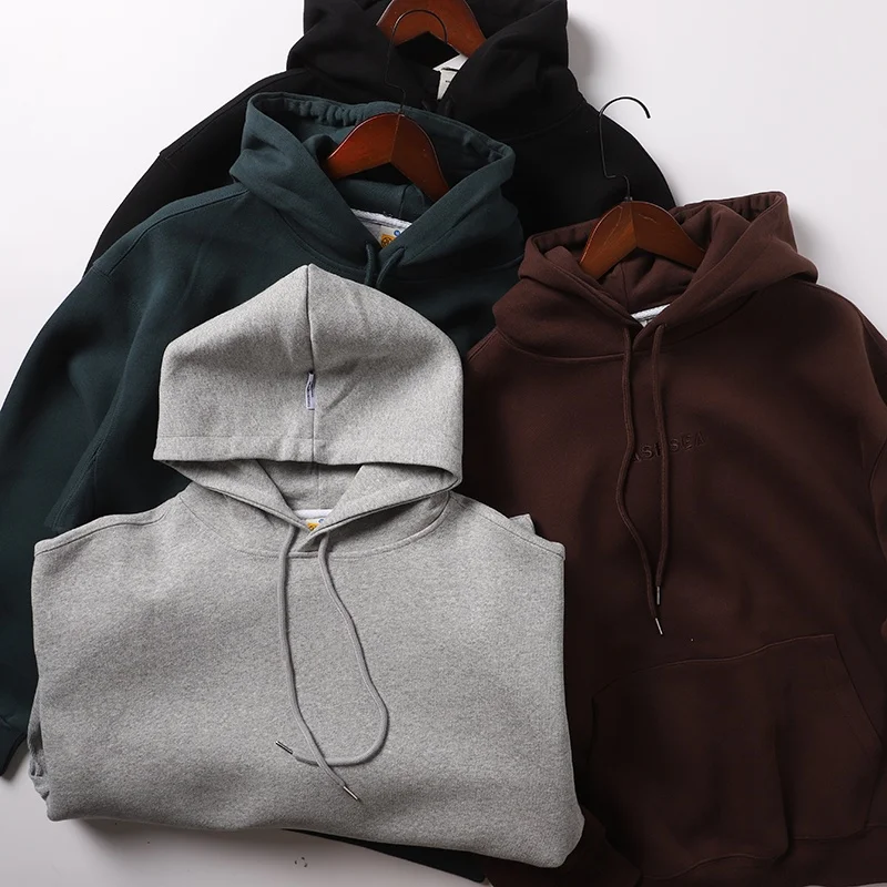 

Мужская модная спортивная толстовка-худи оверсайз цвета хаки с вышивкой, повседневная, трендовая