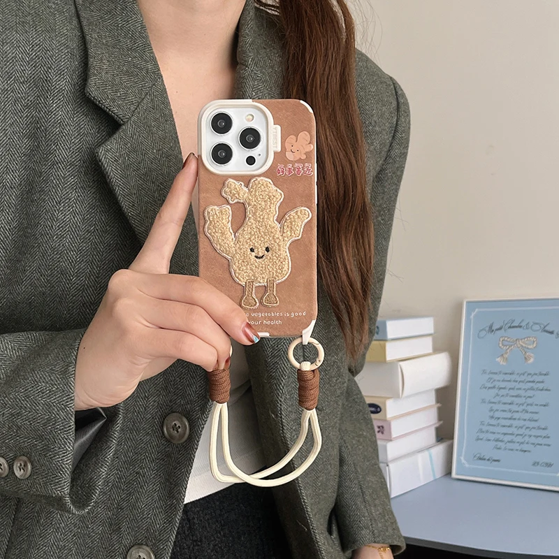 جراب هاتف أنيمي بسوار من السيليكون الناعم بشخصية كرتونية فاخرة لهاتف آيفون 16 برو ماكس 14 11 12 13 15 برو ماكس غطاء خلفي لمصد الصدمات #2