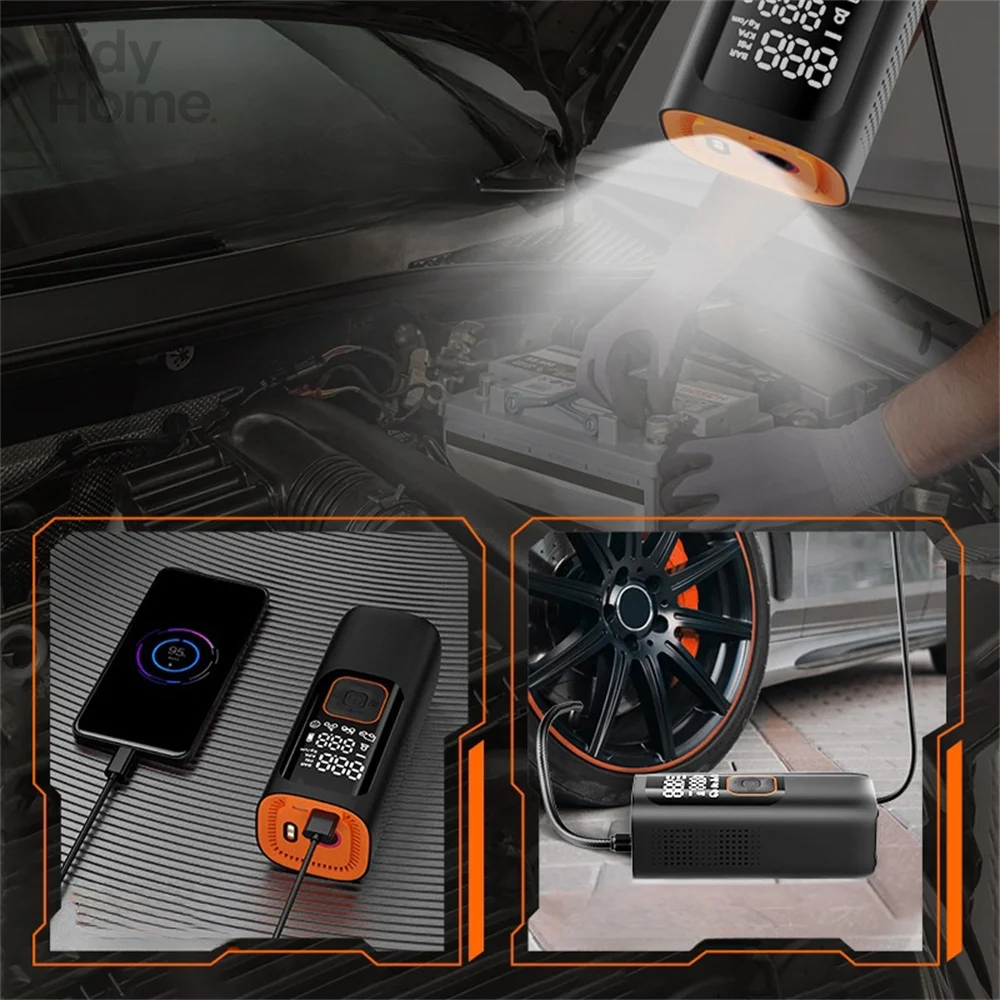 Car Mounted Inflation Pump,Wireless Electric inflation pump,Portable SUV,Motorcycle,Electric Vehicle,Ultra Large Capacity,Fast