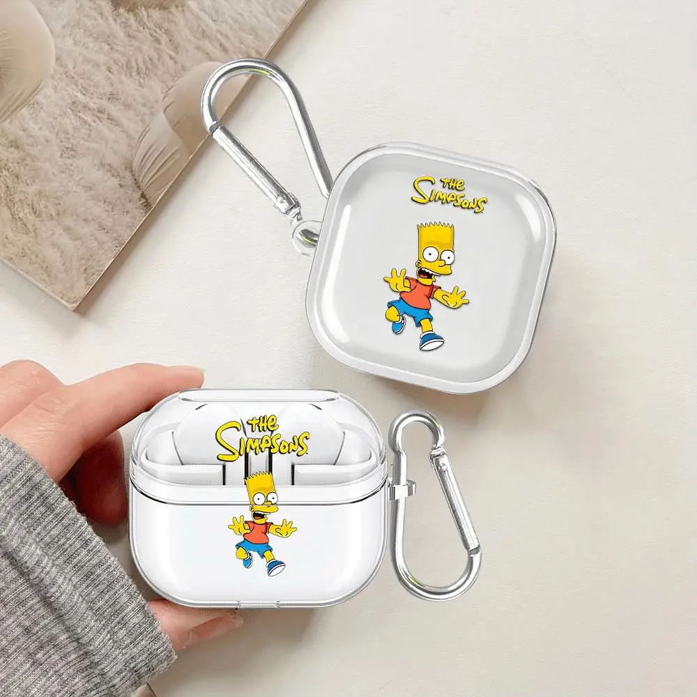 Clear Earphone Cases Cover Case For Samsung Galaxy Buds Live 4 Pro 3 FE 2 4Pro 3Pro The Simpsons Cool Bart