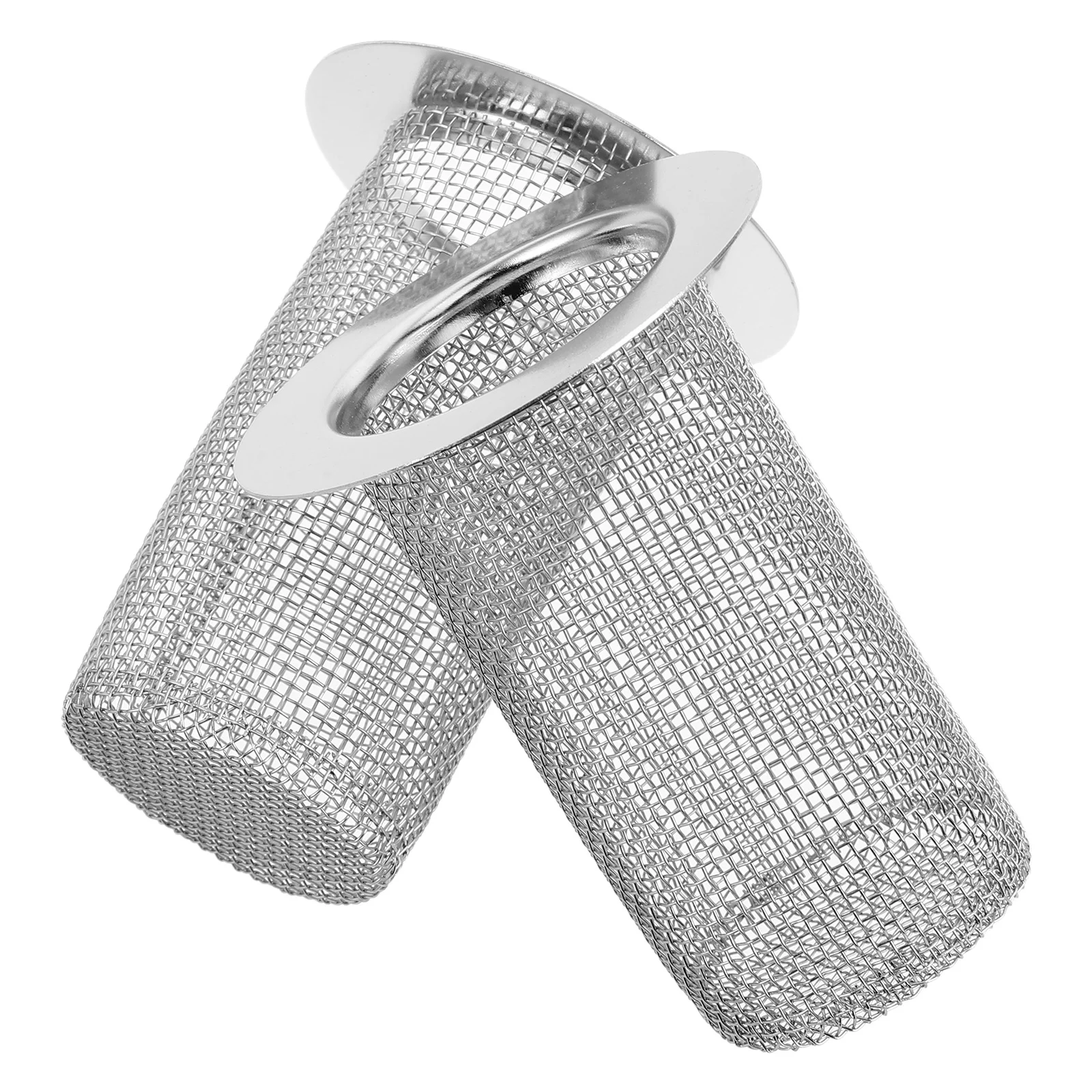 الفولاذ المقاوم للصدأ استنزاف بالوعة تصفية 2 قطعة 4 سنتيمتر الشعر الماسك مصفاة حوض صغيرة للمطبخ الحمام دش الطابق سلة شبكية عميقة