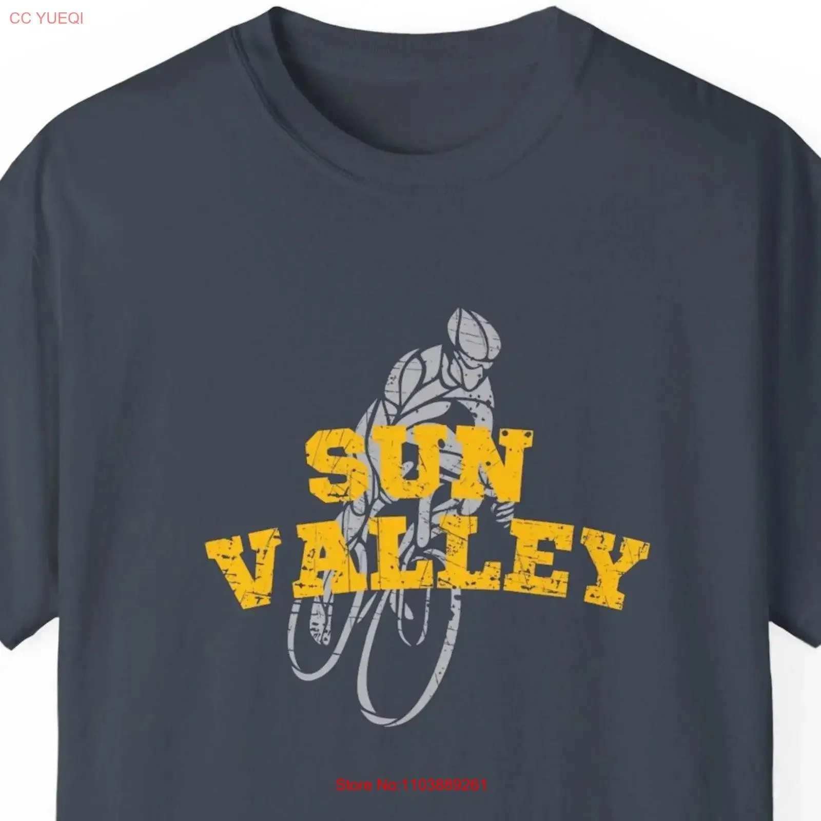 Sun Valley ciclismo camiseta Idaho ciclismo ciclista amante resort vacaciones ciudad aventurero al aire libre ciclista vintage