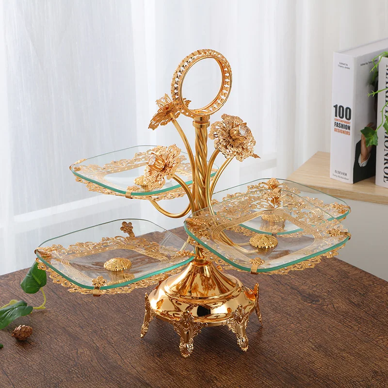 

Suitable for European four-layer cake rack, living room fruit plate wedding candy snack table, high-end light luxury windshield
