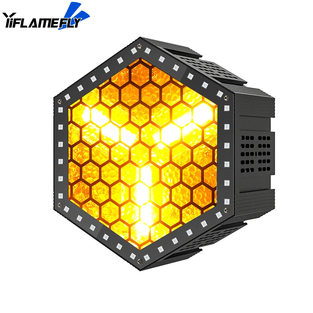 

Yiflamefly Hexagonal Retro Lamp DMX DJ lights 1800K Golden LED Lamp 6CH 17CH IP20 For Church Concert Wedding Birthday Party