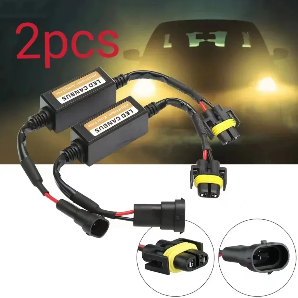 1/4 قطعة LED Canbus فك محول ل H1 H4 H7 H11 9005 9006 9012 مكافحة وميض تسخير لمبات المقاوم تحذير خطأ Canceler