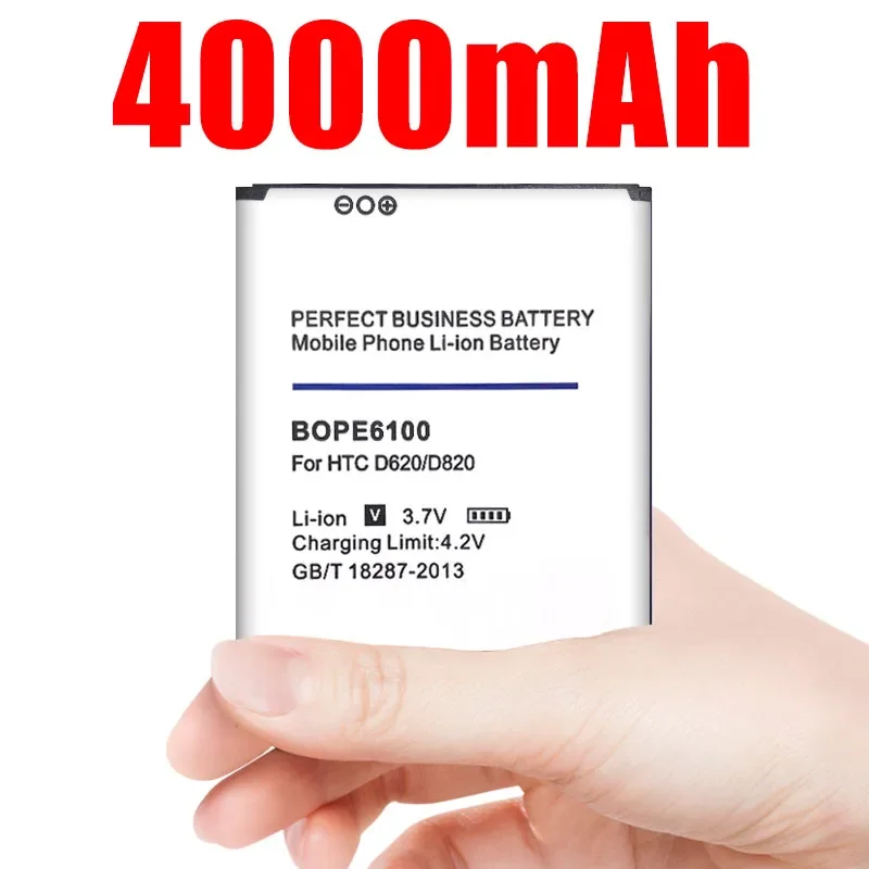 4000mah Bope6100 Battery for Htc Desire 620 620g D620 D620h D620u 820 Mini D820mu A50m