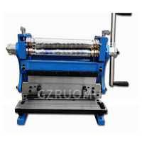 JY100-3-in-1 Manual Shearing Plate Bending Reel Three-Purpose Machine 305MM Shear Bender Sheet Metal Rolling Forming Equipment