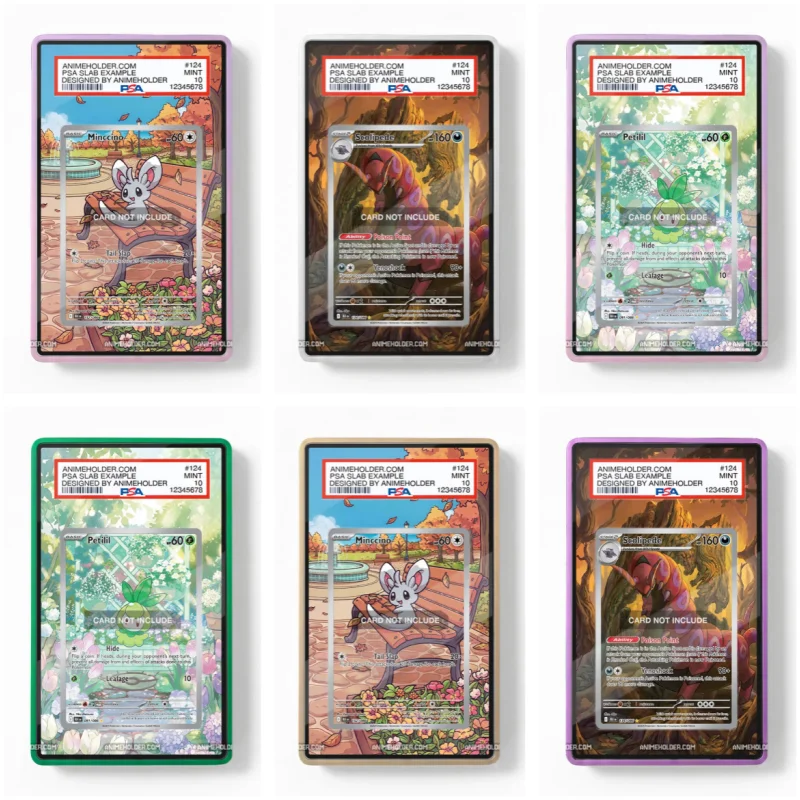 Acrylic Magnetic Card Protector  Graded Card Scrafty Stoutland Drapion Machine and Mountain Solid color Border No Card Included