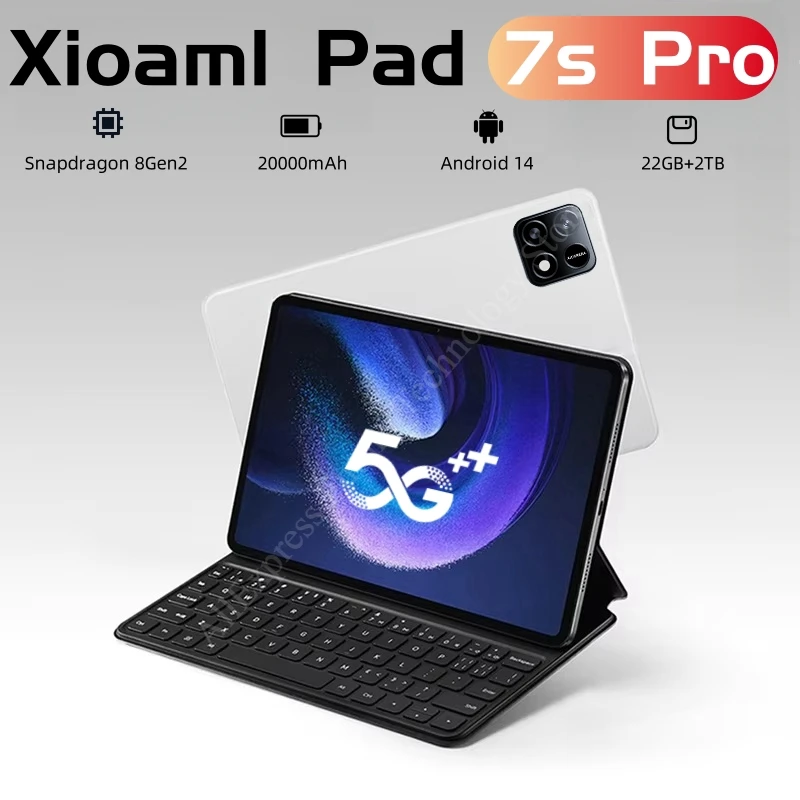 2025 Nieuwe Originele Global Edition Tablet PC Pad 7S Pro Snapdragon 8gen2 Android 14 HD 4 K 22 GB + 2 TB 5G Tablet Dual SIM WIFI tablet